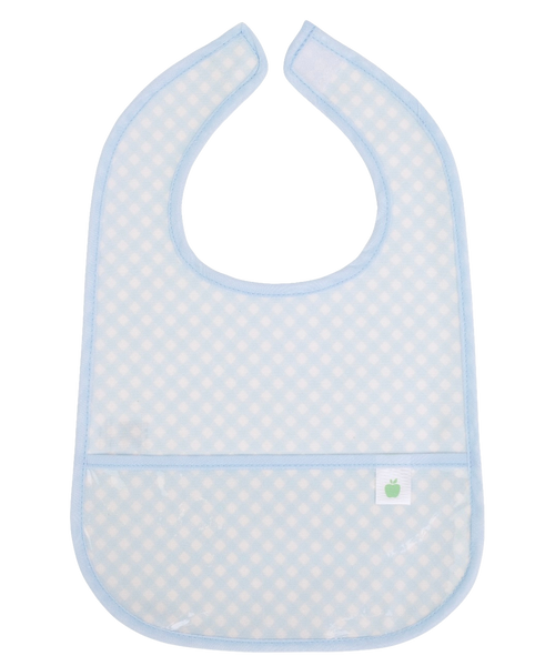 The Wipe It Bib in Blue Gingham