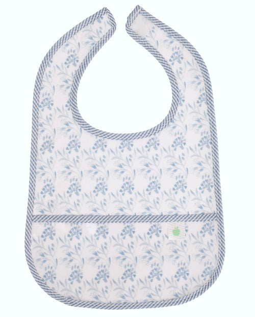 The Wipe It Bib in Navy Floral
