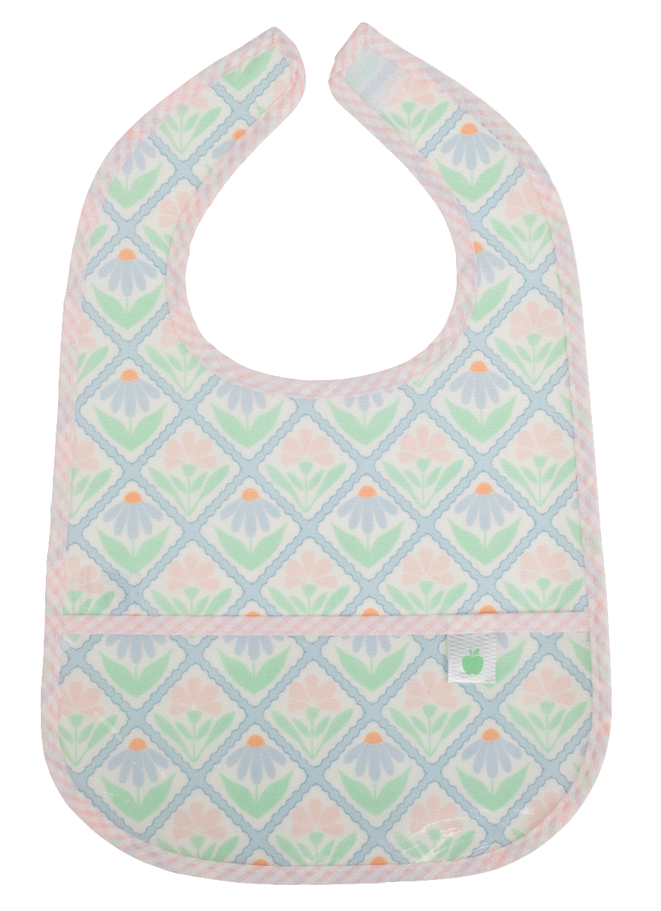 The Wipe It Bib in Pastel Floral