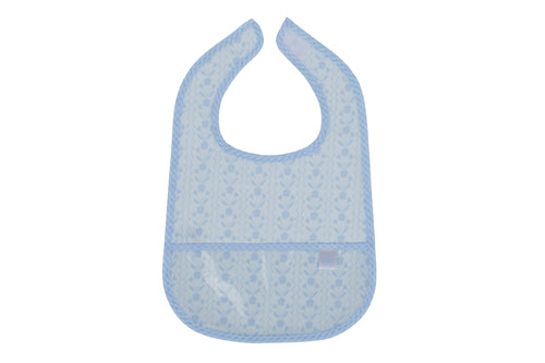 The Wipe It Bib in Bluebell Floral