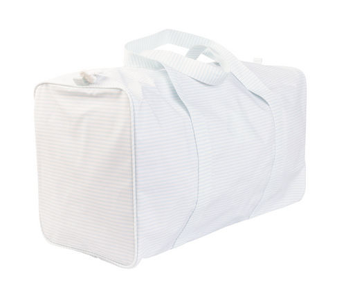 The Duffle Bag in Light Blue Stripe