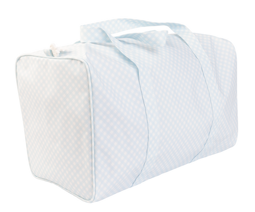 The Duffle Bag in Blue Gingham